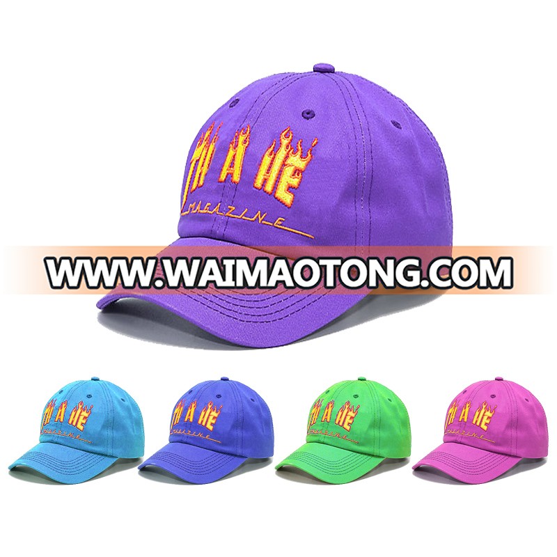 High Quality Manufacturer Wholesale Cheap Custom Embroidered Logo Unstructured 6 Panel Dad Cap Hat