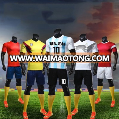 Latest Design New Model Custom Sublimation Men Sport Shirt Uniform Set Soccer Football Jersey